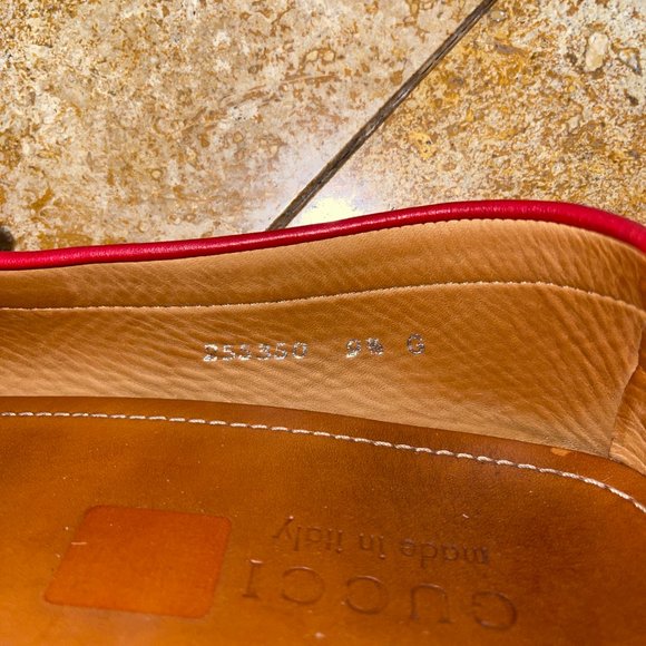 Gucci Red Leather Diamante Drive Shoes - Good Condition - Size 9.5 US main image 16